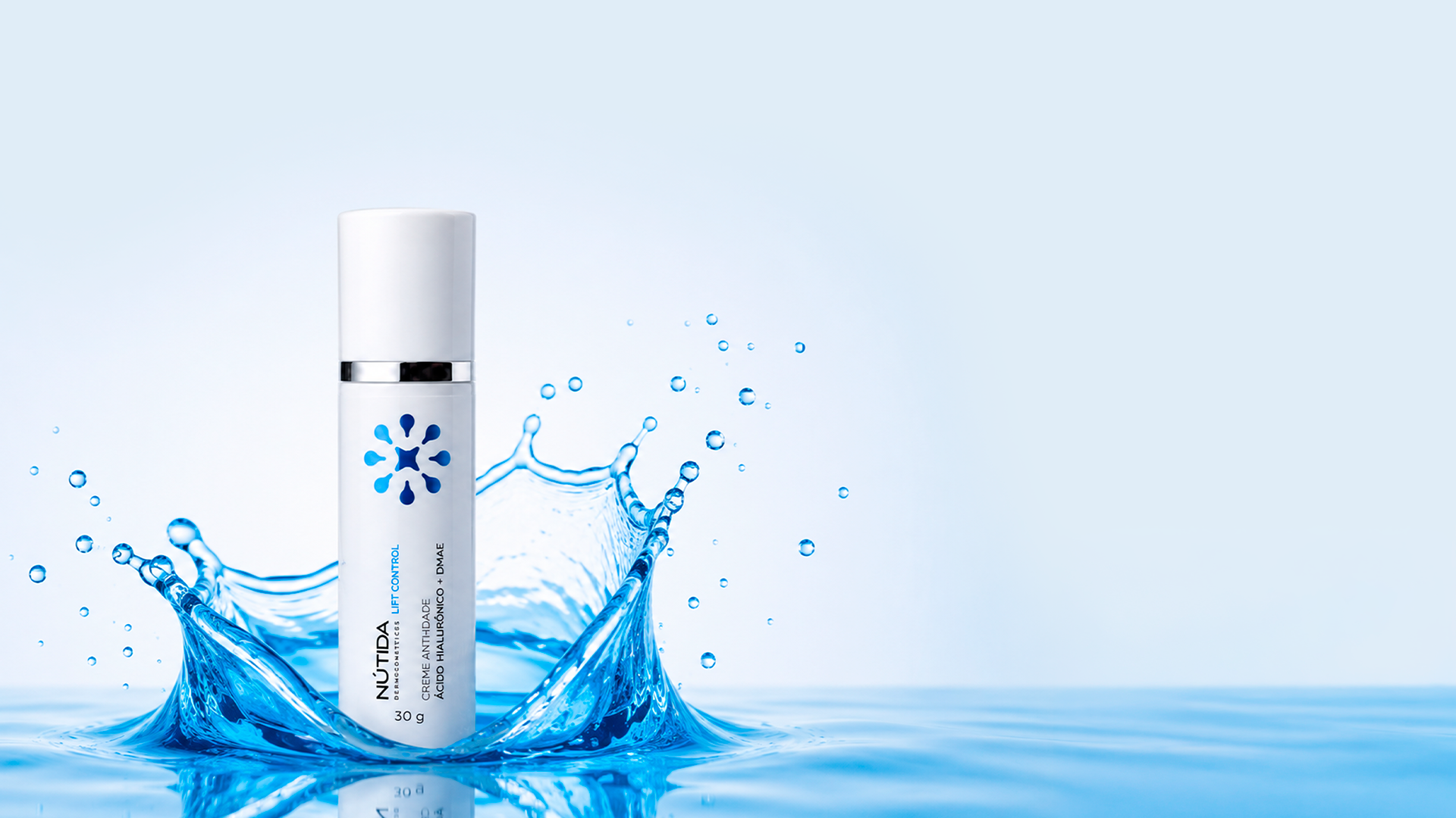 Fundo Creme Anti-Idade Lift Control com Ácido Hialurônico + DMAE